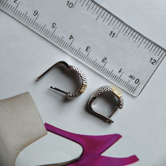 Silver Earrings with Fianites