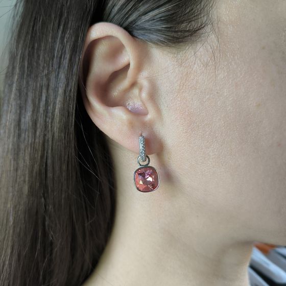 Silver Earrings with Fianites