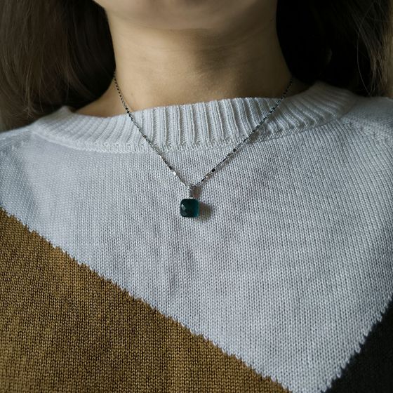 Серебряная подвеска с фианитами