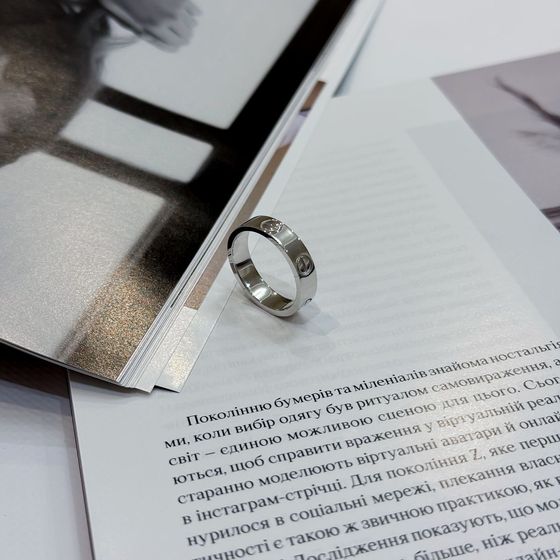 Silver ring without stones