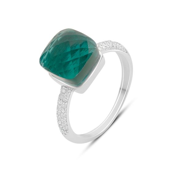 Silver Ring with Fianites