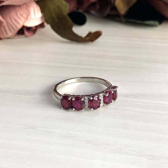 Серебряное кольцо с рубином 2.514ct