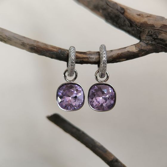 Серебряные серьги с фианитами