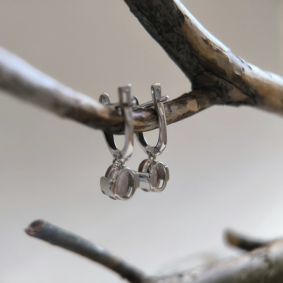 Серебряные серьги с султанитом 2.344ct