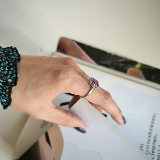 Серебряное кольцо с аметистом 2.1ct