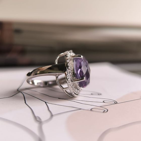 Silver ring with alexandrite 8.513ct