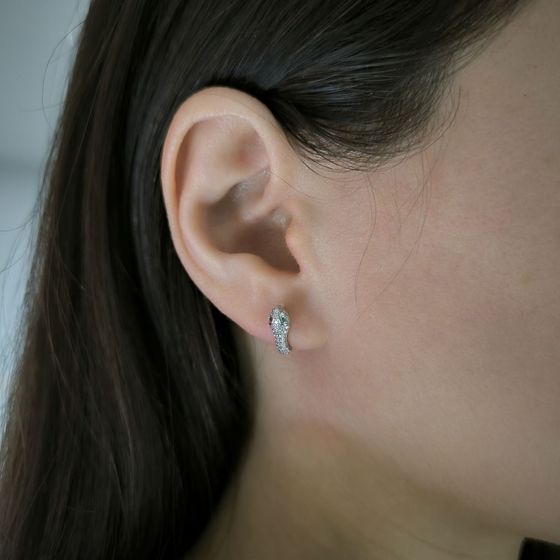 Серебряные серьги с фианитами