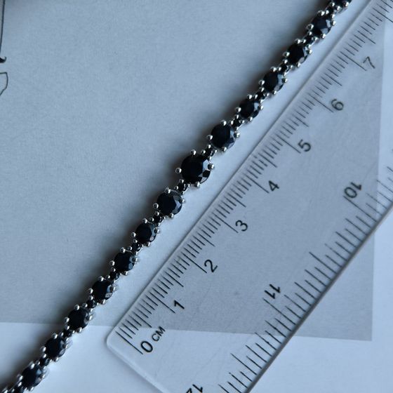 Серебряный браслет с сапфиром 9.632ct