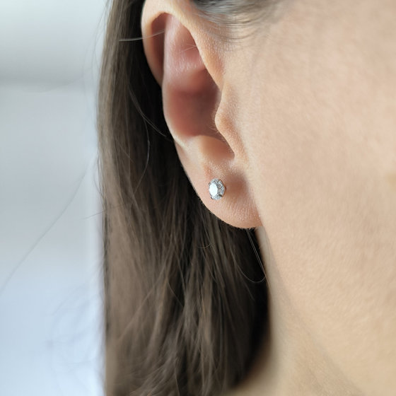 Серебряные серьги с фианитами