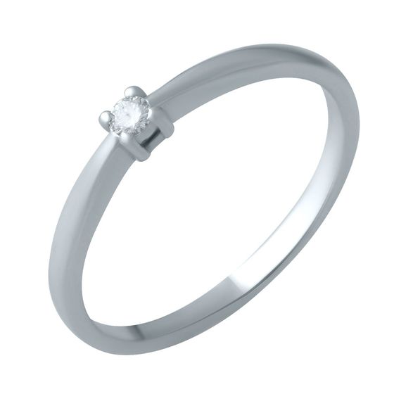 Золота каблучка з діамантом 0.06ct