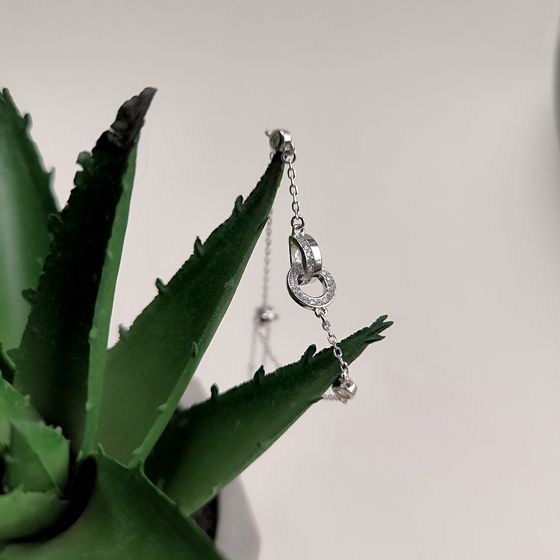 Серебряный браслет с фианитами