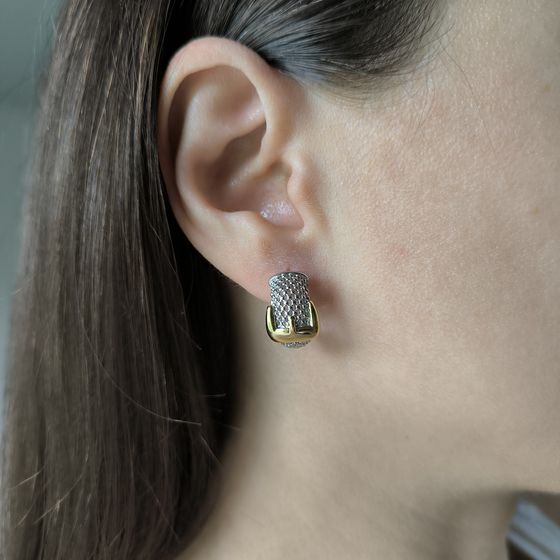 Silver earrings without stones