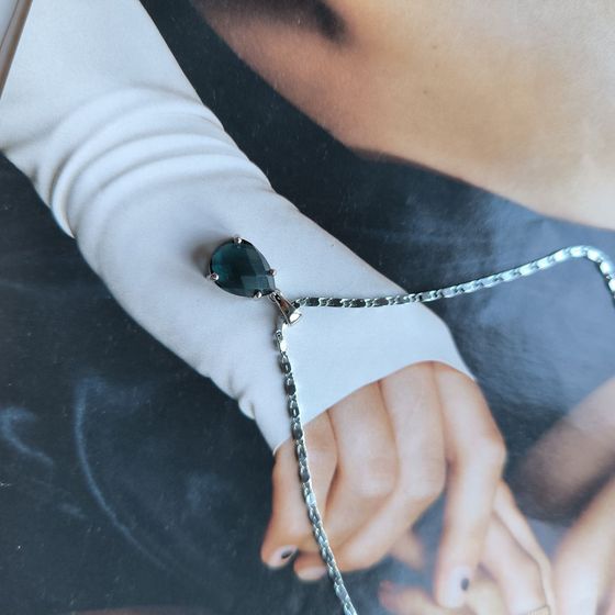 Серебряная подвеска с топазом Лондон Блю 3.2ct