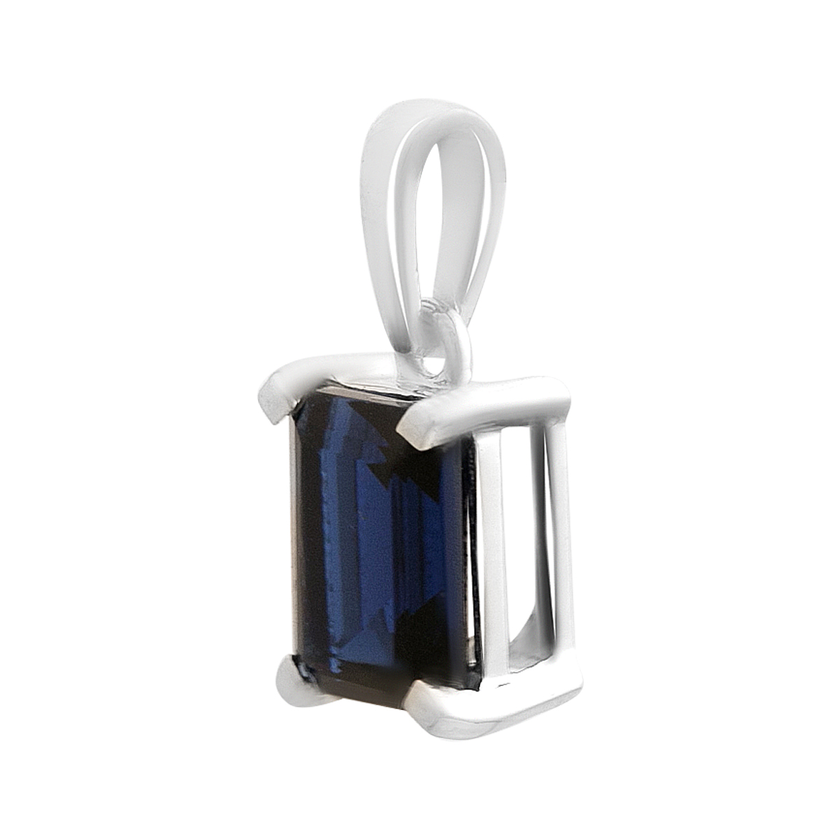 Серебряная подвеска с сапфиром nano 1.26ct