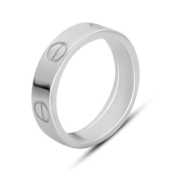 Silver ring without stones