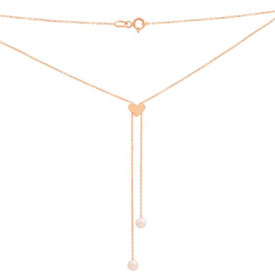 Gold necklace with pearls