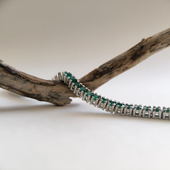 Серебряный браслет с агатом 5.215ct