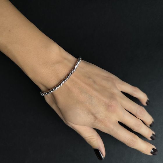 Silver bracelet without stones