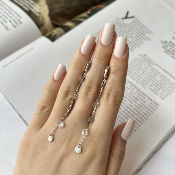 Silver Earrings with Fianites