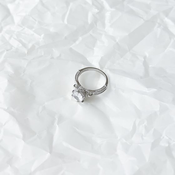 Silver Ring with Fianites