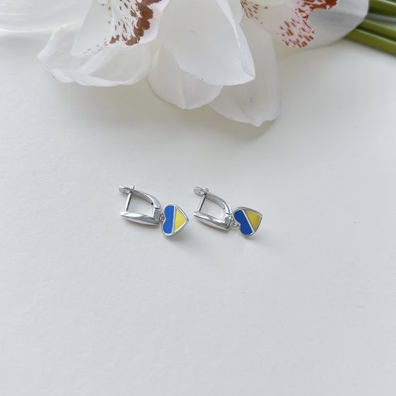 Silver earrings with yemallu