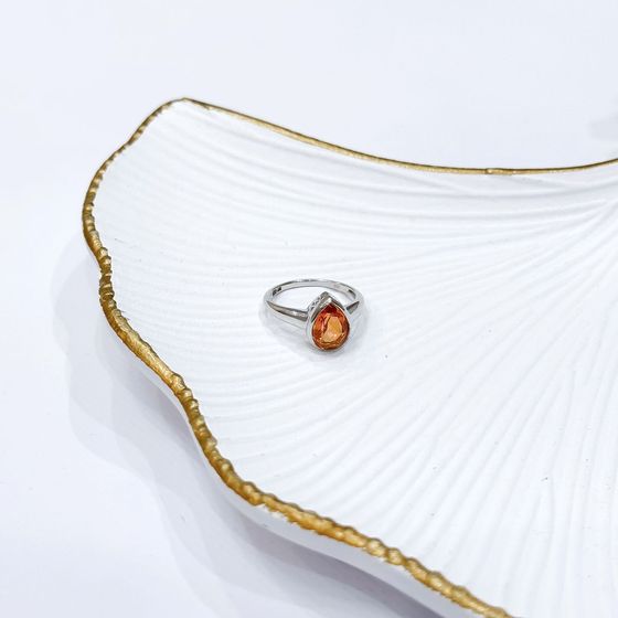 Срібна каблучка із золотим кварцом 1.787ct