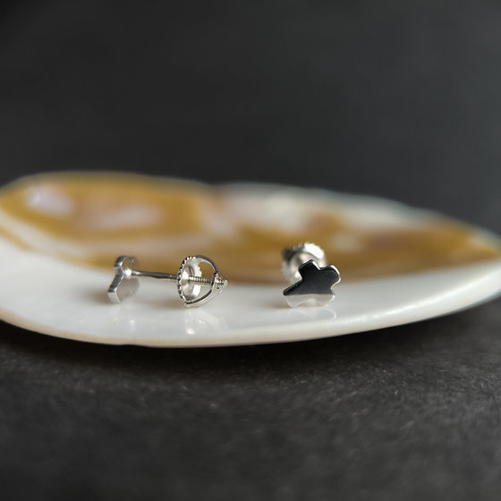 Серебряные серьги без камней