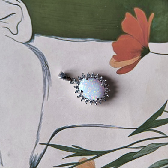 Silver pendant with opal 1.265ct