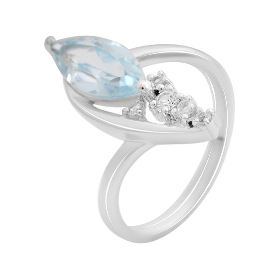 Silver ring with a 2.188-carat topaz