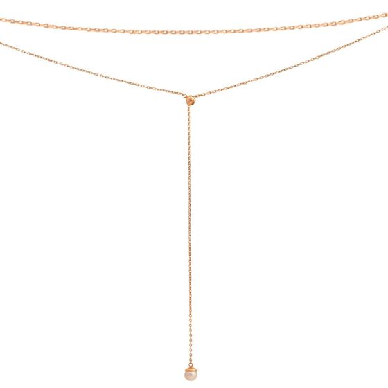 Silver necklace with pearls