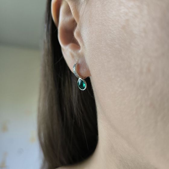 Silver Earrings with Fianites