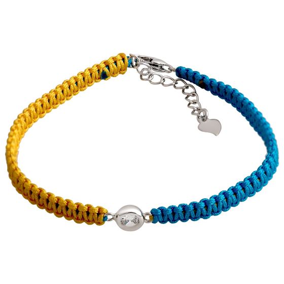 Silver bracelet with phianites