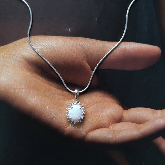 Серебряная подвеска с опалом 1.265ct