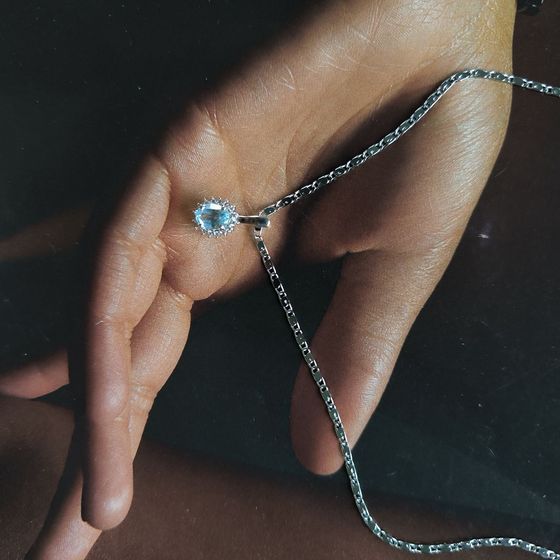 Срібна підвіска з топазом 1.079ct