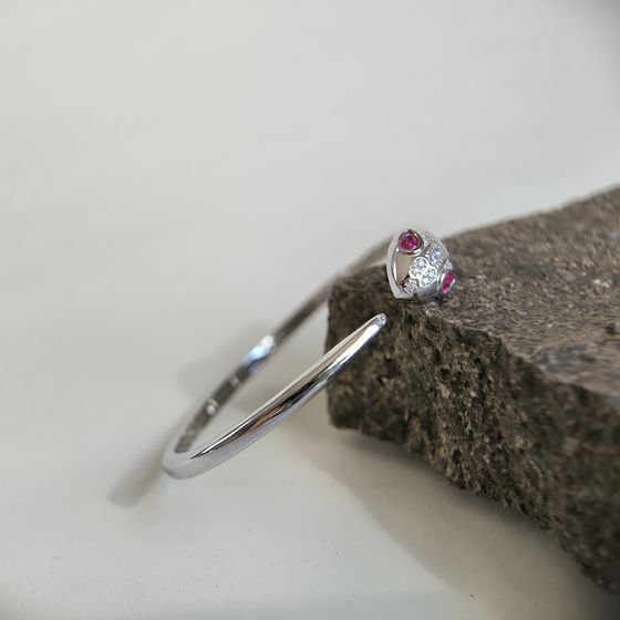 Серебряный браслет с фианитами