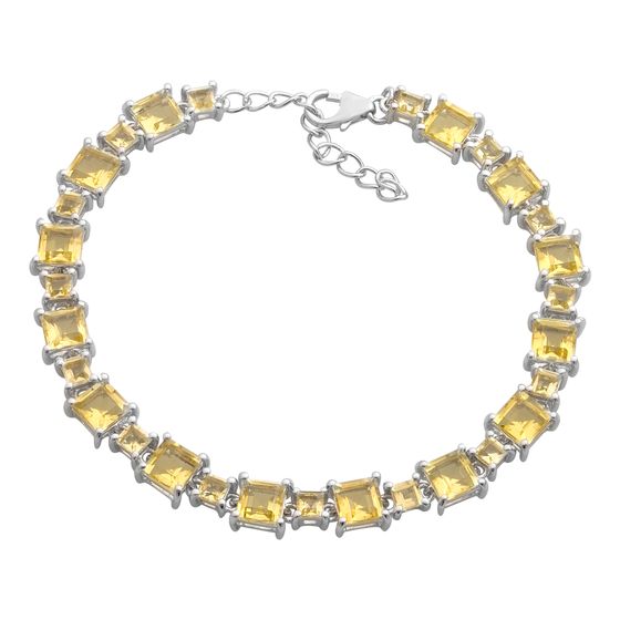 Серебряный браслет с цитрином nano