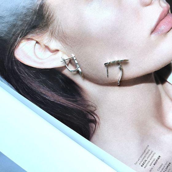 Silver Earrings with Fianites