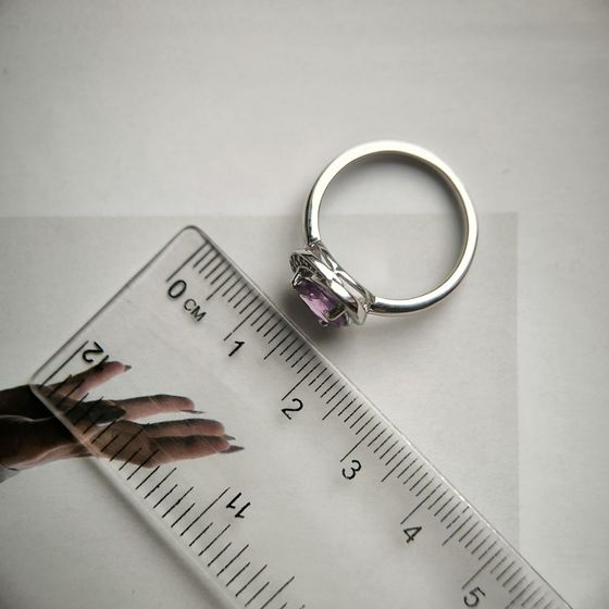 Silver ring with alexandrite