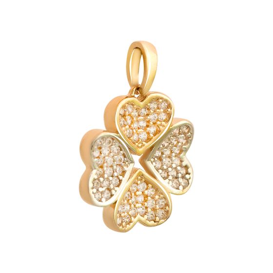 Золотая подвеска с фианитами 0.32ct