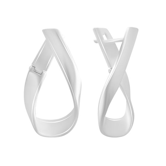 Серебряные серьги без камней