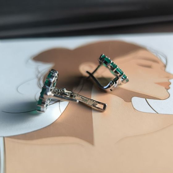 Серебряные серьги с агатом 4.27ct