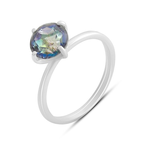 Silver ring with mystic topaz 1.95ct
