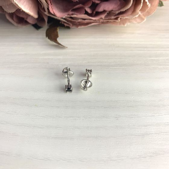 Серебряные серьги с фианитами