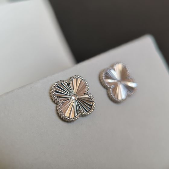 Silver earrings without stones