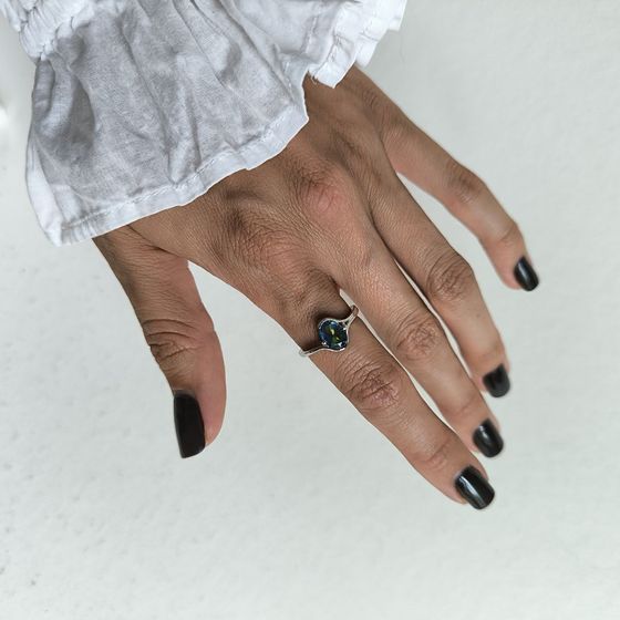 Серебряное кольцо с мистик топазом 0.925ct