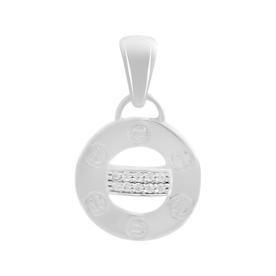Silver pendant with 0.1ct fianites