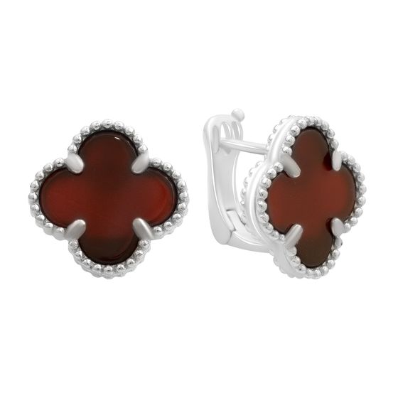 Серебряные серьги с агатом