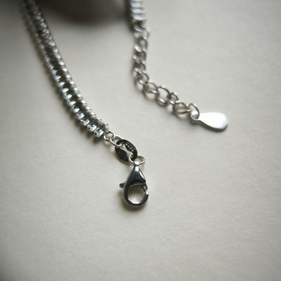 Серебряный браслет с фианитами