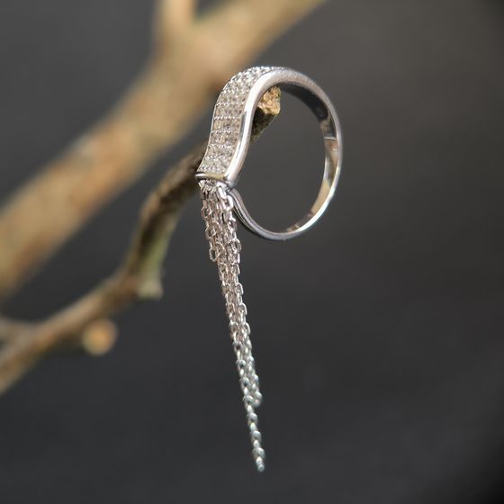 Silver Ring with Fianites