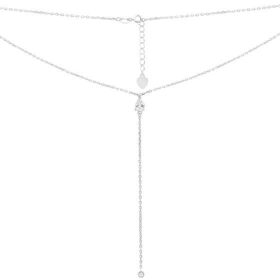 Серебряное колье с фианитами